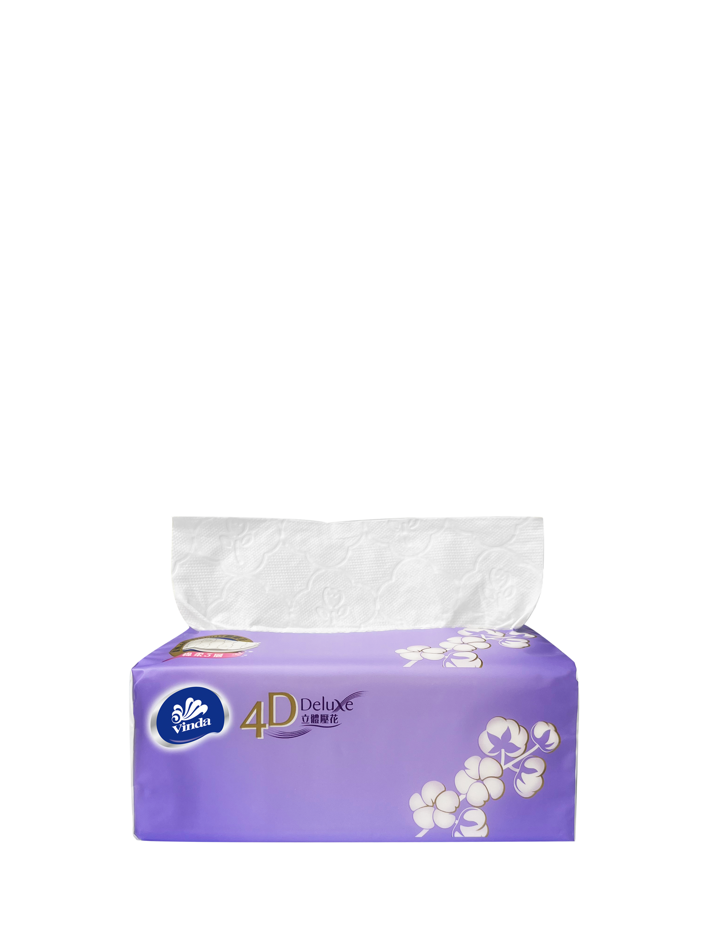 Tissue-VC2420 Vinda 100sheets 3ply 4D deluex soft pack facial 5packs/bundle 8bundles/carton