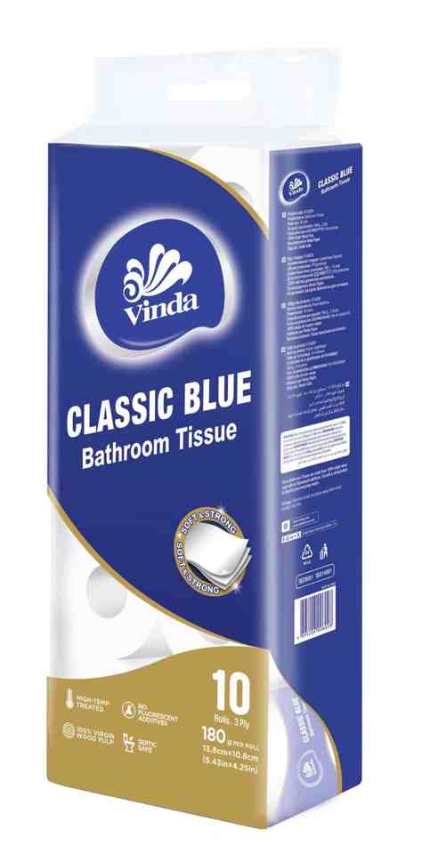 Tissue-V4028-New Vinda Toilet Roll 180g/roll 3-ply 10rolls/pack 6packs/bag