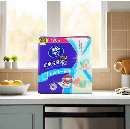 Tissue-V9809A-180 Sheets 2ply Kitchen Towel 10 packs/carton