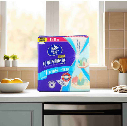 Tissue-V9809A-180 Sheets 2ply Kitchen Towel 10 packs/carton